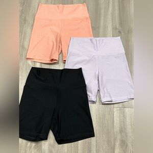 Old Navy Bundle Women's Black, Orange, and Lavender Bike Shorts Size S
